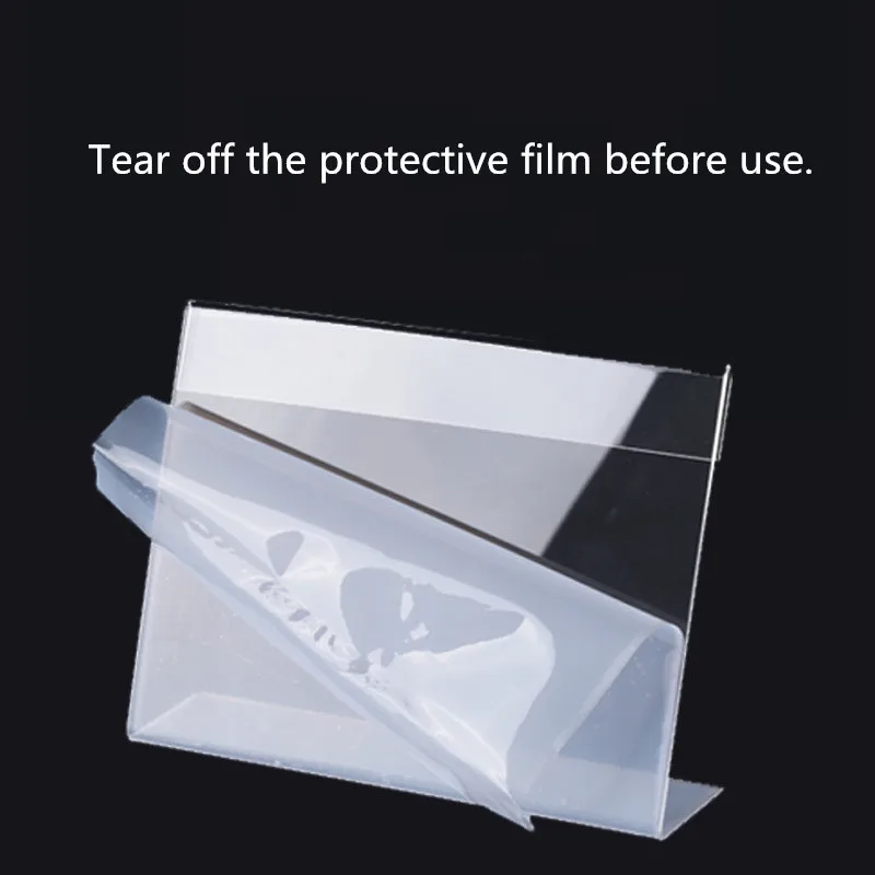 10pcs L 모양 테이블 로그인 디스플레이 스탠드 이름 소매 빵집 뷔페에 대 한 가격 카드 홀더 아크릴 지우기 가격 카드 태그 레이블 스탠드