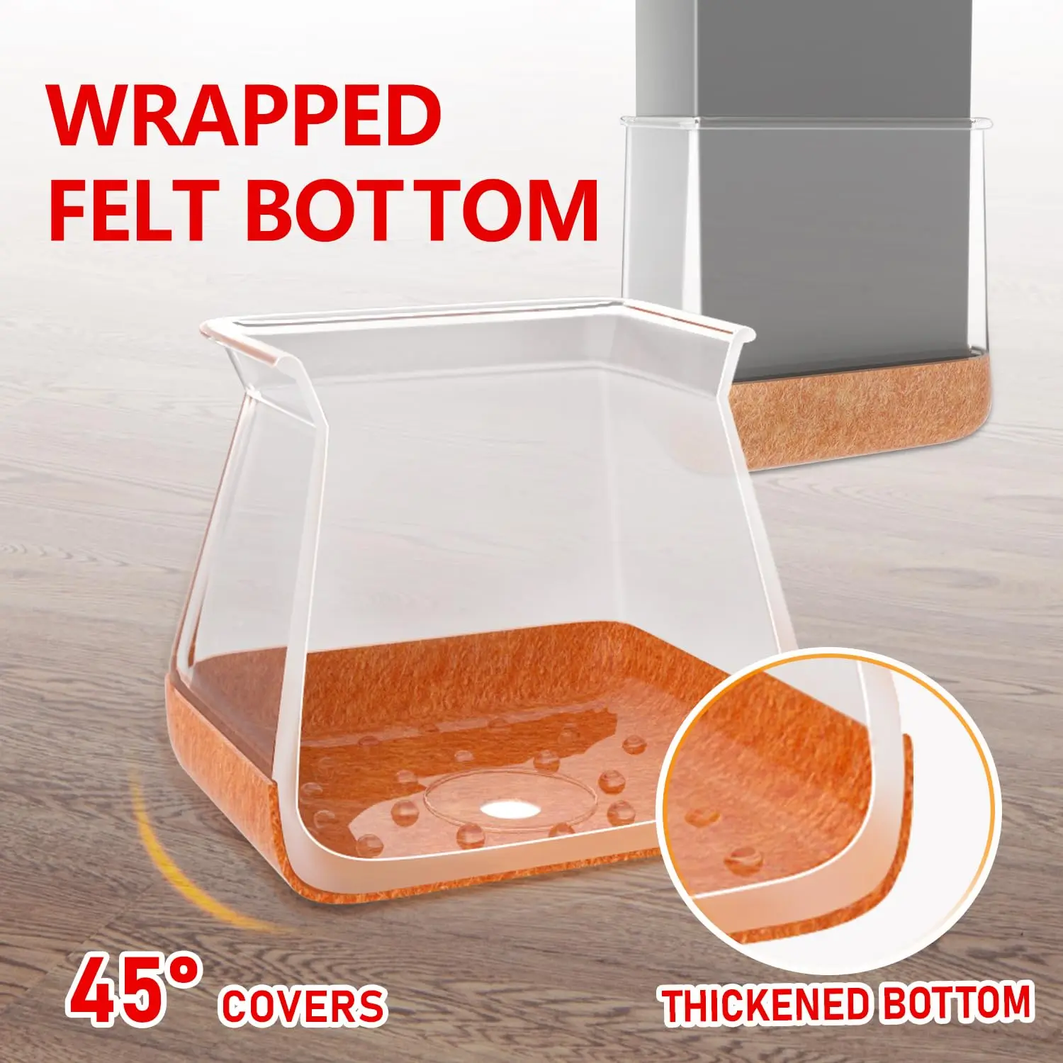 8/16/24 PCS Chair Leg Floor Protectors for Hardwood Floors Thick Silicone Covers Scratch-Resistant Noise Reducing