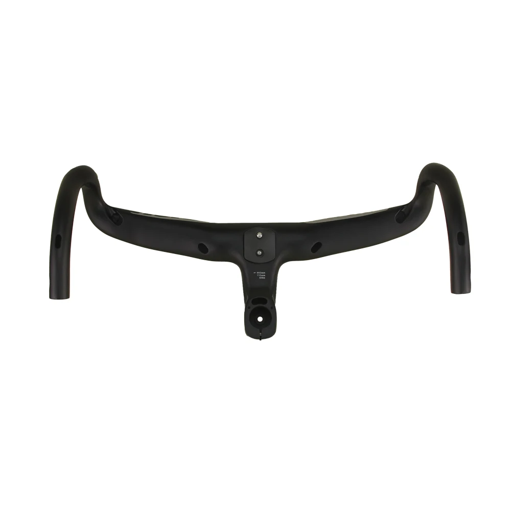 Integrated Road Handlebar with Computer Mount, Carbon Fiber Road Bicycle, 1:1 Full Internal Routing Cable
