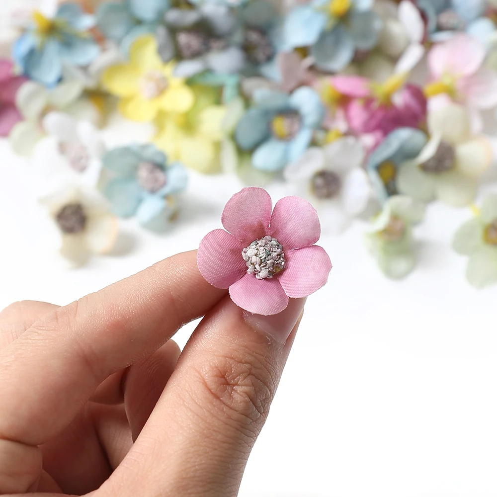 100 Teste Di Fiori Margherita Artificiali – Fiori Di Seta 2,8cm – 8 Colori Misti – Per Ghirlande, Decorazioni Matrimonio, Fai Da Te
