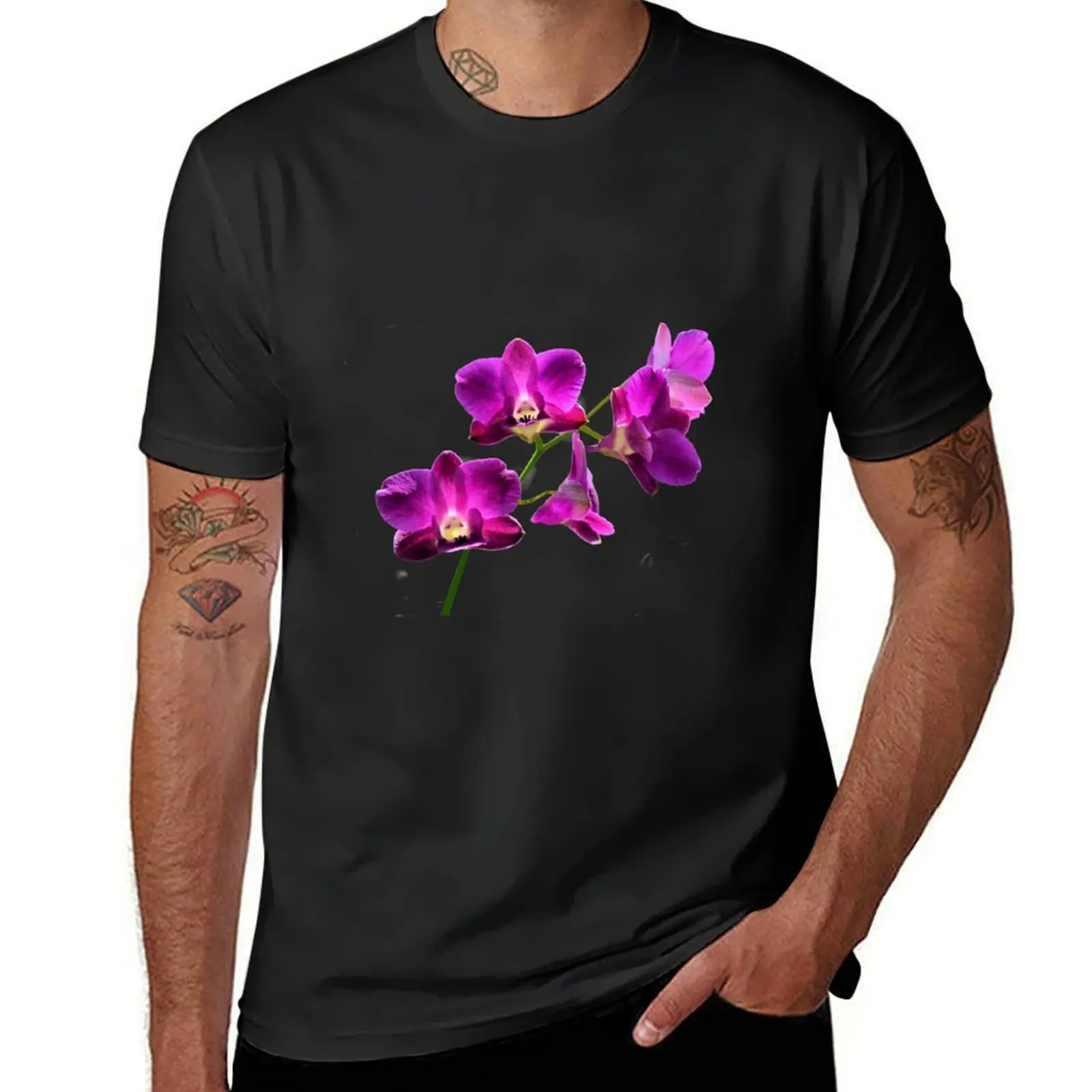 Purple Phalaenopsis (moth) orchids T-Shirt heavyweights anime clothes heavyweight t shirts for men