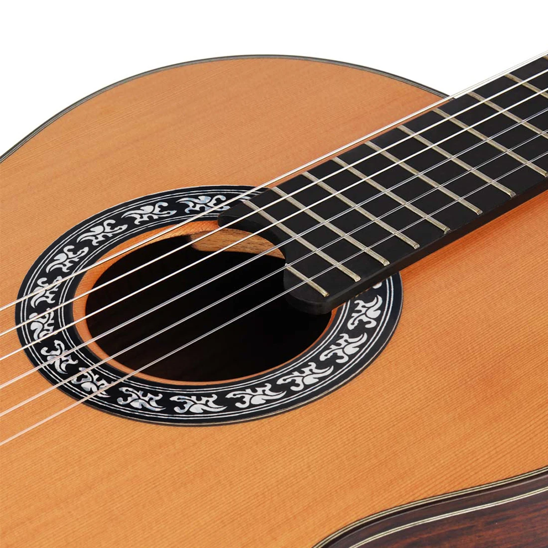 Laroal Autocollants Rosace Guitare Acoustique - Lot De 2, Diamètre 92 Mm - Décoration Et Protection Trou Sonore
