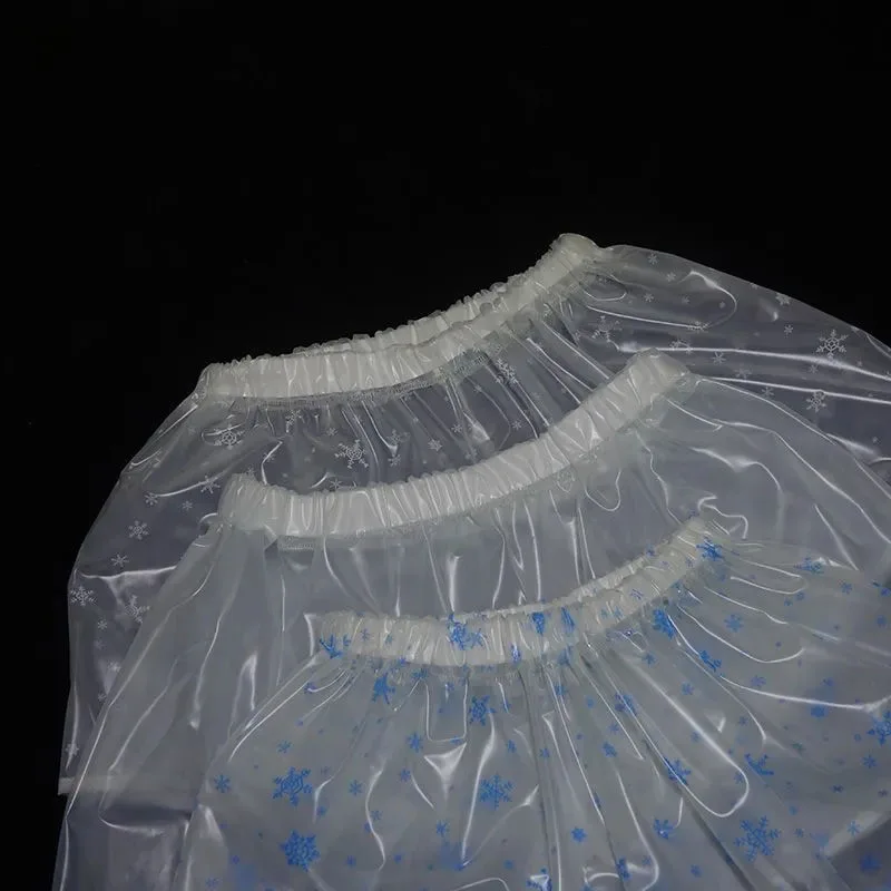 섹시한 투명 PVC 복서 반바지, 부드럽고 조용한 ABDL 플라스틱 바지, 커플 방수, 누출 방지, 실금 기저귀 팬티