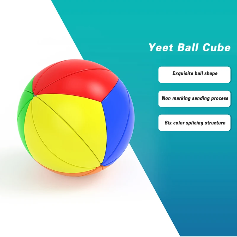 3D Magic Cube Speed Yeet Ball Cube YJ Learning Educational Toy For Children Office Anti Stress Round Shape Cubo Magico Educ Toy yj yeet ball speed cube kids toys educational cubo mágico laberinto 3d bola кубики рубика brinquedos pedagogicos infantil