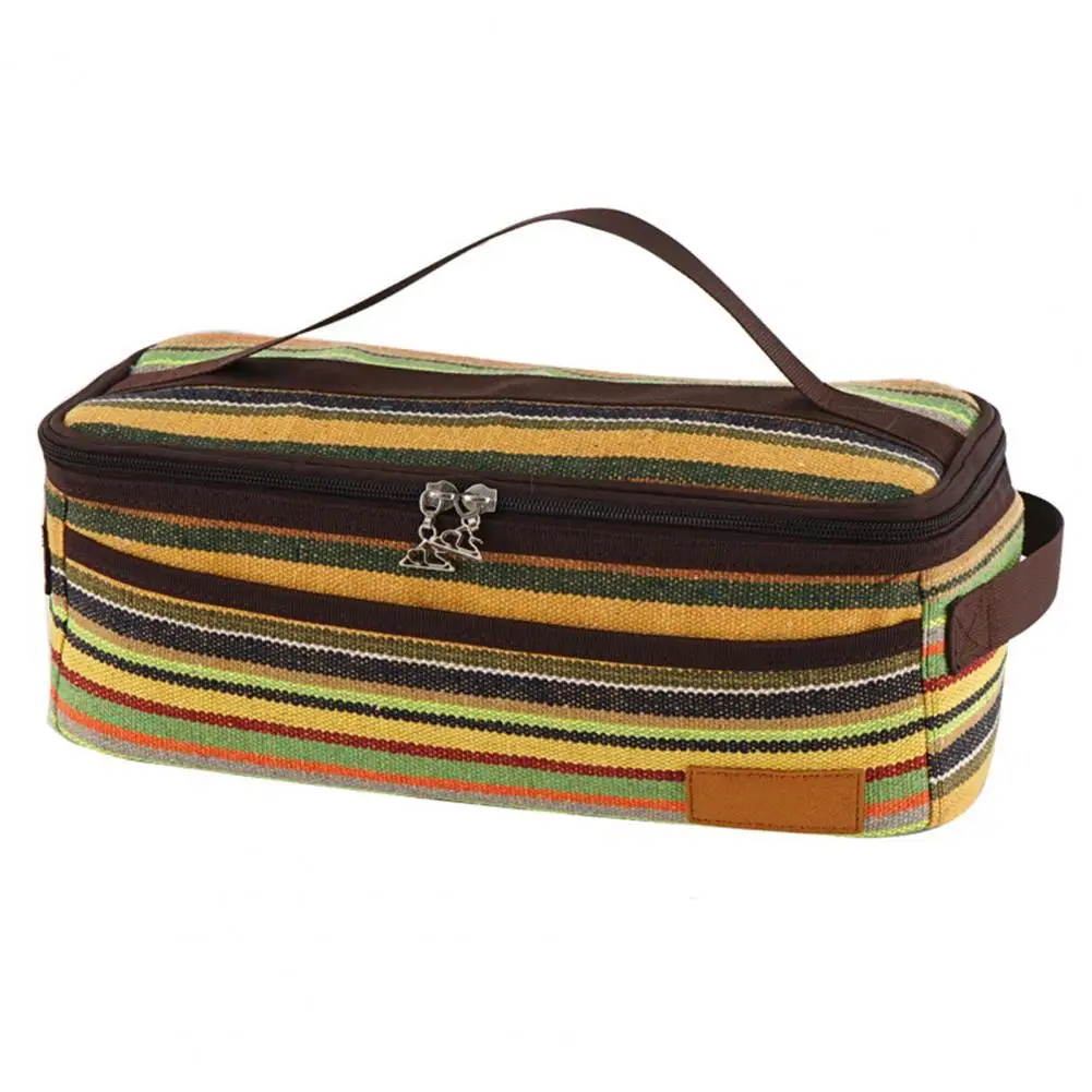 Portable Waterproof Camping BBQ Tableware Storage Bag Cosmetic Carrying Pouch for Outdoor Activities Kitchen Cookware Storage