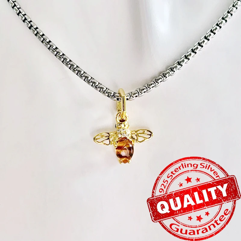 Silver Pendant Jewelry 925 Sterling Silver Gold Series Crystal Ball Love Heart Envelope Rose Pendant DIY Bracelet Necklace Women's Gifts