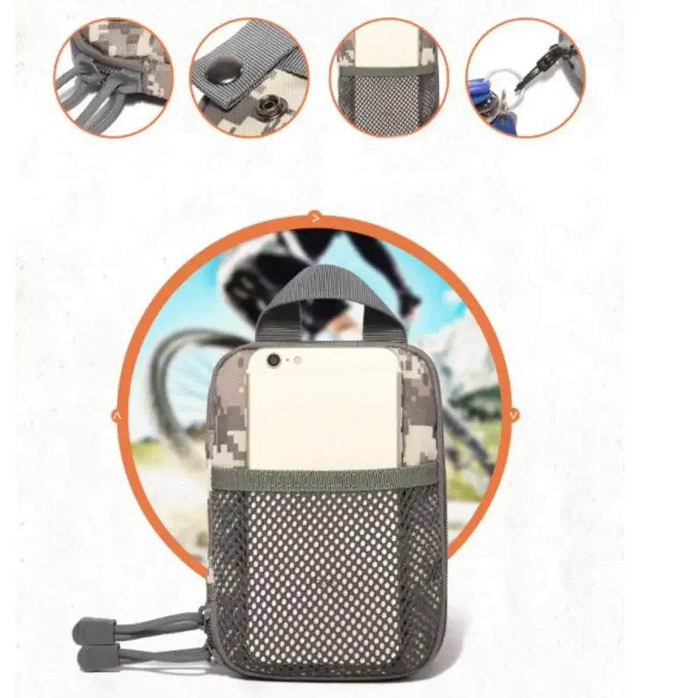 600D Nylon Hunting Bag Outdoor Molle Waist Fanny Pack Phone Pouch Belt Bag EDC Tool Gear Hunting Sundries Bag Gadget Purses 3
