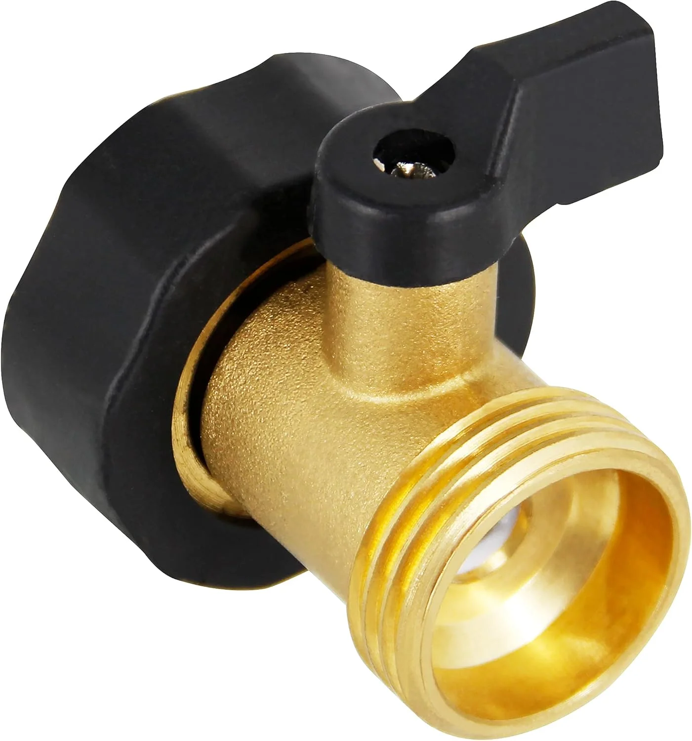 【Best SKU活动价 Guaranteed】 Bulk orders only. Contact customer service.One-way Brass Hose Connector with Valve Garden Hose Shut-off Valve.