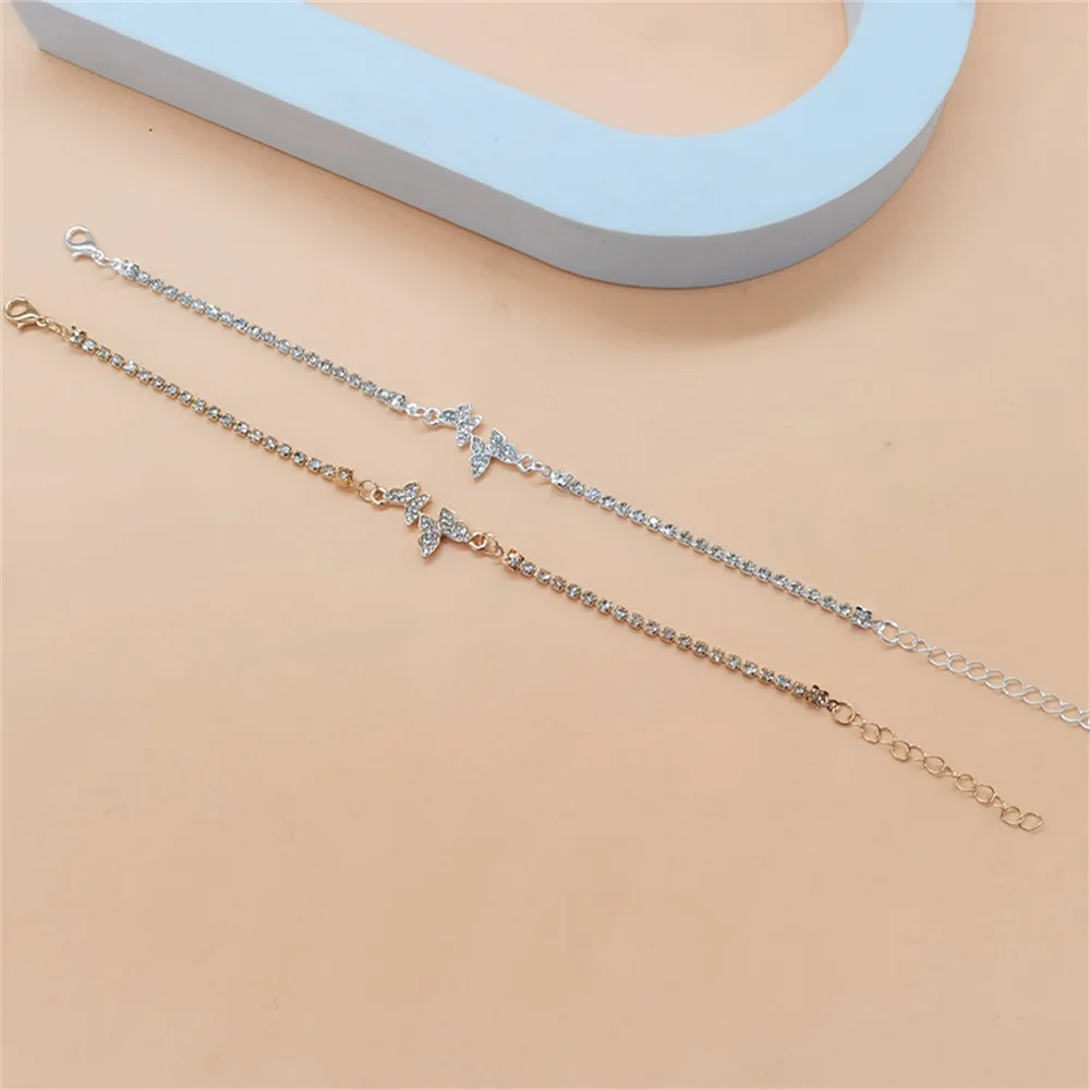 Butterfly Zircon Bracelet Charm Trendy Pave CZ Golden Silvery Bracelet For Women&Men Fashion Exquisite Heartbeat Jewelry 2024