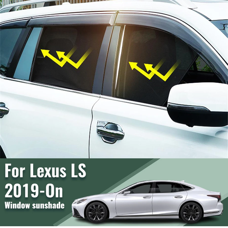 

For Lexus LS 350 2019-2023 2024 500 500H Car Sunshade Shield Front Rear Windshield Curtain Side Baby Window Sun Shade Visor