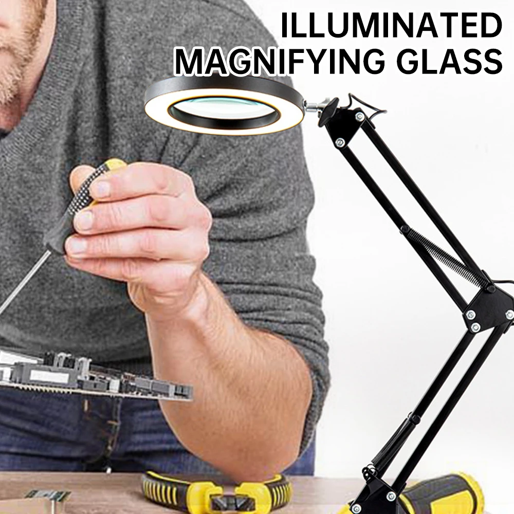 Luminescent Magnifier LED Fill Light Magnifier For Welding Repair Cell Phone Precision Instrument Disassembly Auxiliary Tools 4