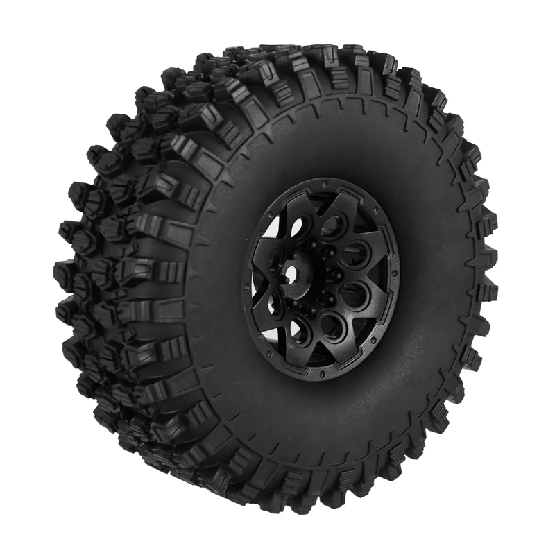 1/10 RC 크롤러 자동차용 1.9 비드락 휠 림 타이어 세트, Traxxas TRX4 RC4WD D90 Axial SCX10 II III Redcat MST, 120mm, 4 개