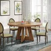 Farmhouse Dining Table, 47 Inch Round Dinner Table for 4, Rustic Round Dining Room Table for Home Dining Room Living Room 3