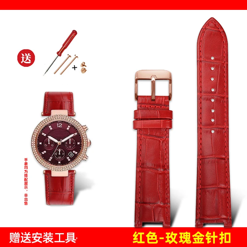Notched Cowhide Leather Watch Strap - Unisex Bracelet