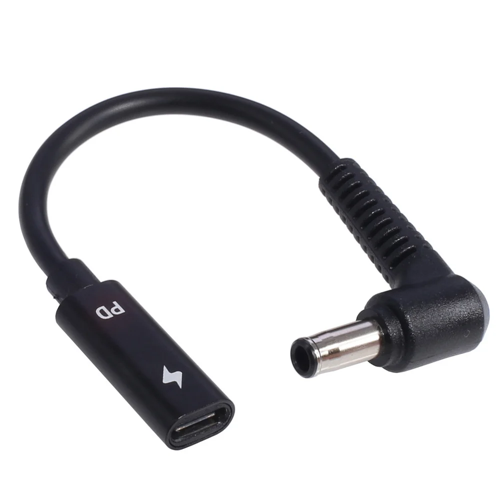 90 도 각도 어댑터, 부드럽고 빠른 충전, 다목적, 효율적인 내구성, USB C 암-DC 커넥터 커플러, 강력하고 편리한