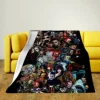 Halloween Blanket, Halloween Horror Movie Characters Cover Blanket - For sofa, bed, travel, camping, living room, office - Four 1