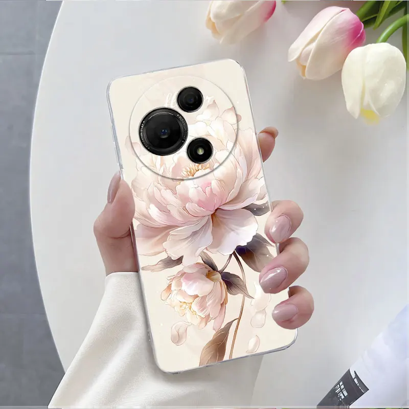 Flower Marble Clear Soft Silicone Phone Case - Enhanced Protection and Style
