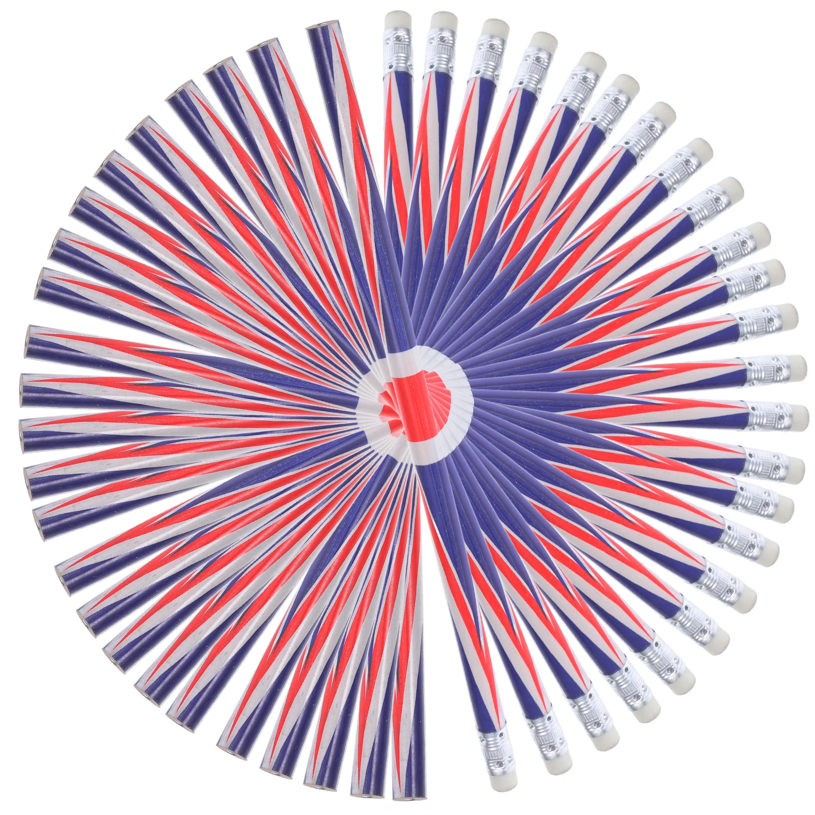 60 Pcs Colored Pattern Pencils British Flag Solid Color Writing Wood Sketch Drafting Wooden Lead Pencils Bulk Office School 2