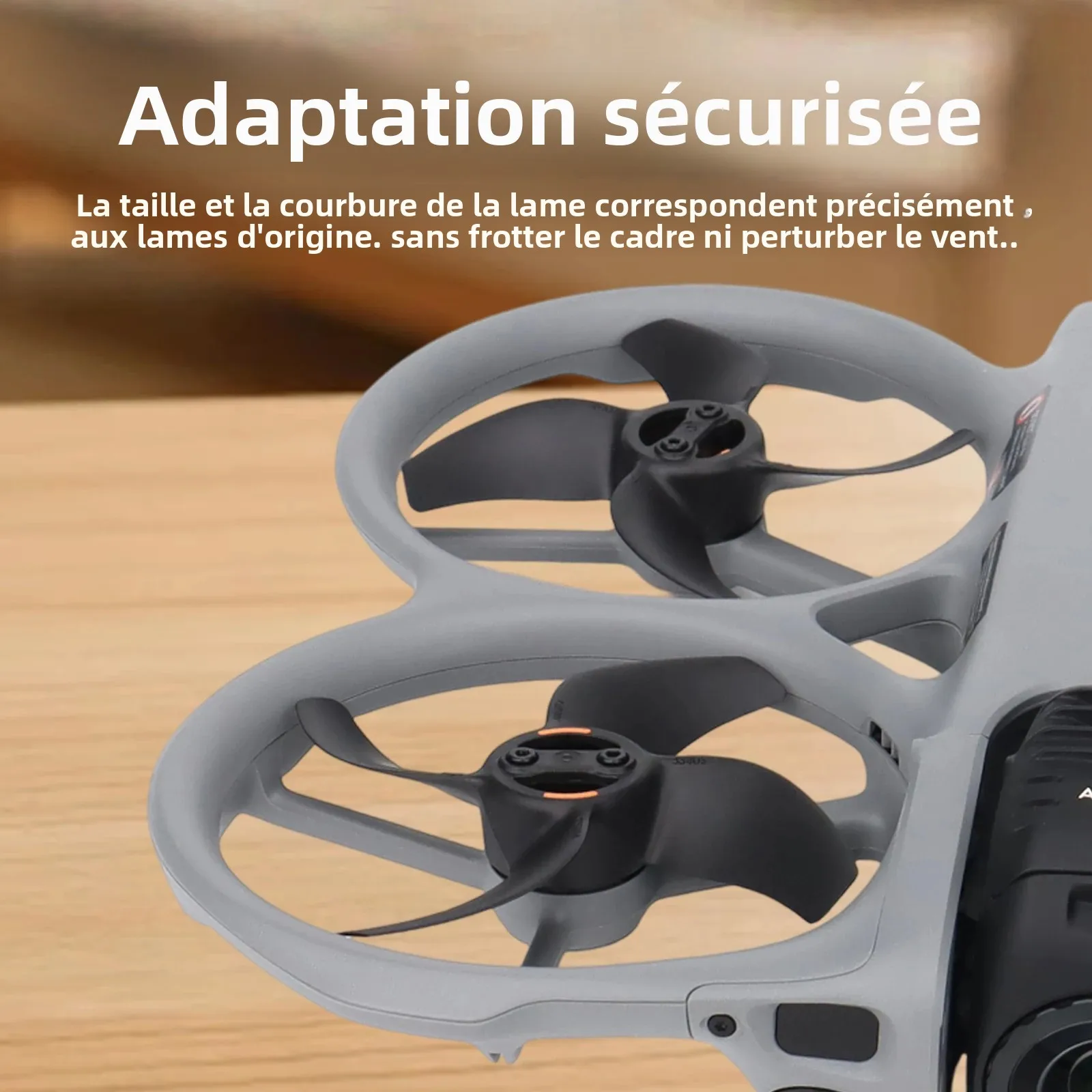 Hélices de rechange pour DJI Avata 360 - Silencieuses et résistantes (Noir)