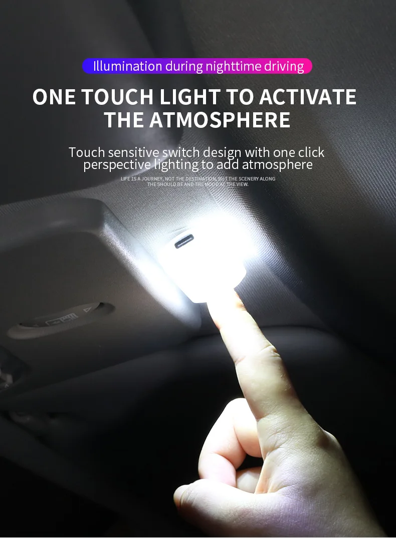 Wireless Leds Interior light LED Lamp Magnetic Car Ceiling Lamp Reading Light Car Decorations Roof Magnet led light