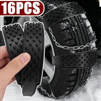 Snow Chains Winter Motorcycle E-Bike Anti Skid Tire Belt Safety Driving Emergency Cable Tie Universal Reusable Black Snow Chain