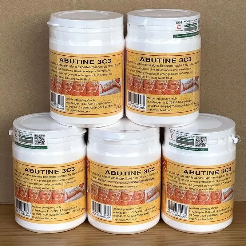 250g Abutine 3c3 Blanqueamiento Corporal Reduce las imperfecciones de la piel oscura, hidrata, ilumina y suaviza la piel m&aacute;s bla
