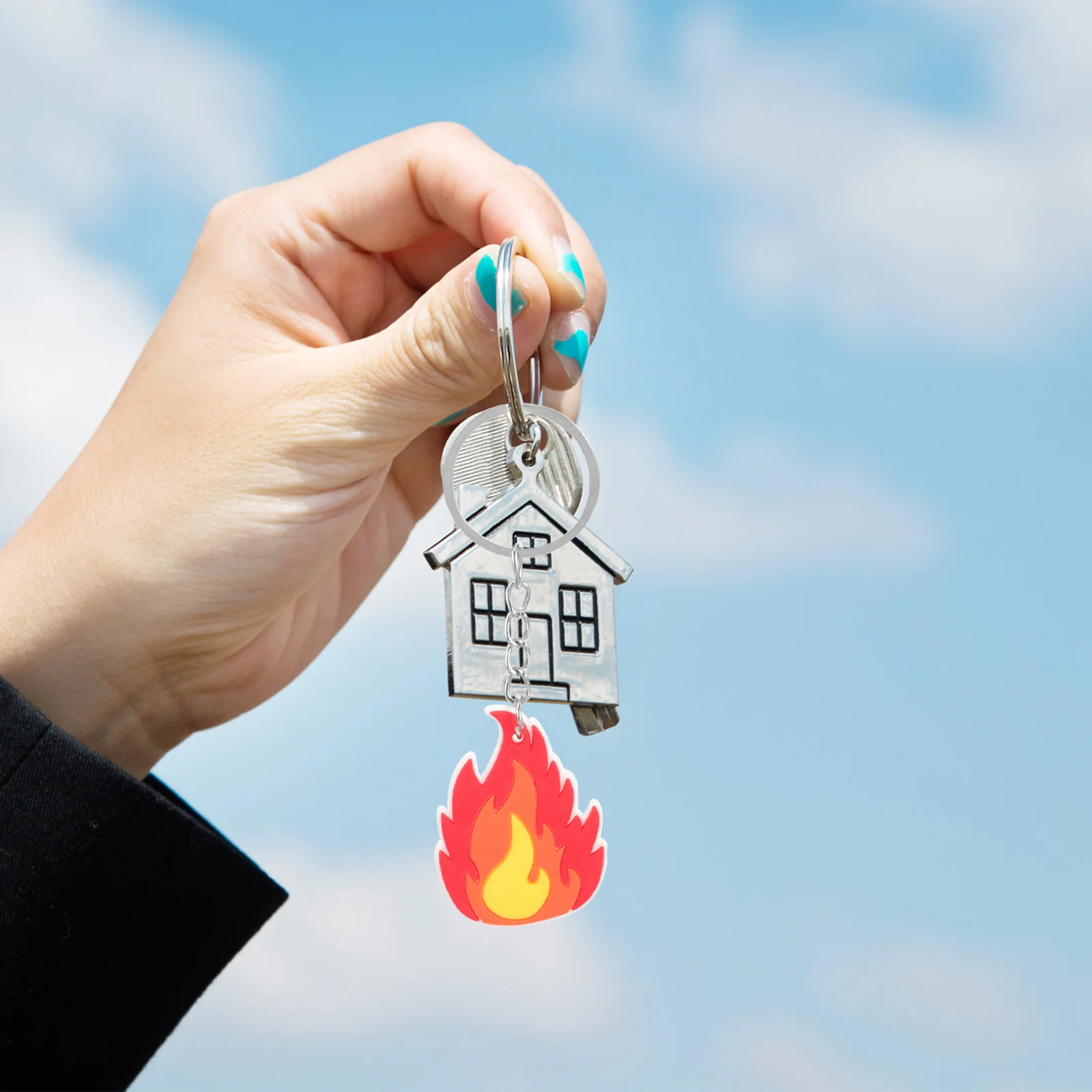 

Firefighter Keychains Plastic Cartoon Fireman Themed Key Chains Metal Souvenir Gifts Key Rings Ornaments Party Favors Goodie Bag