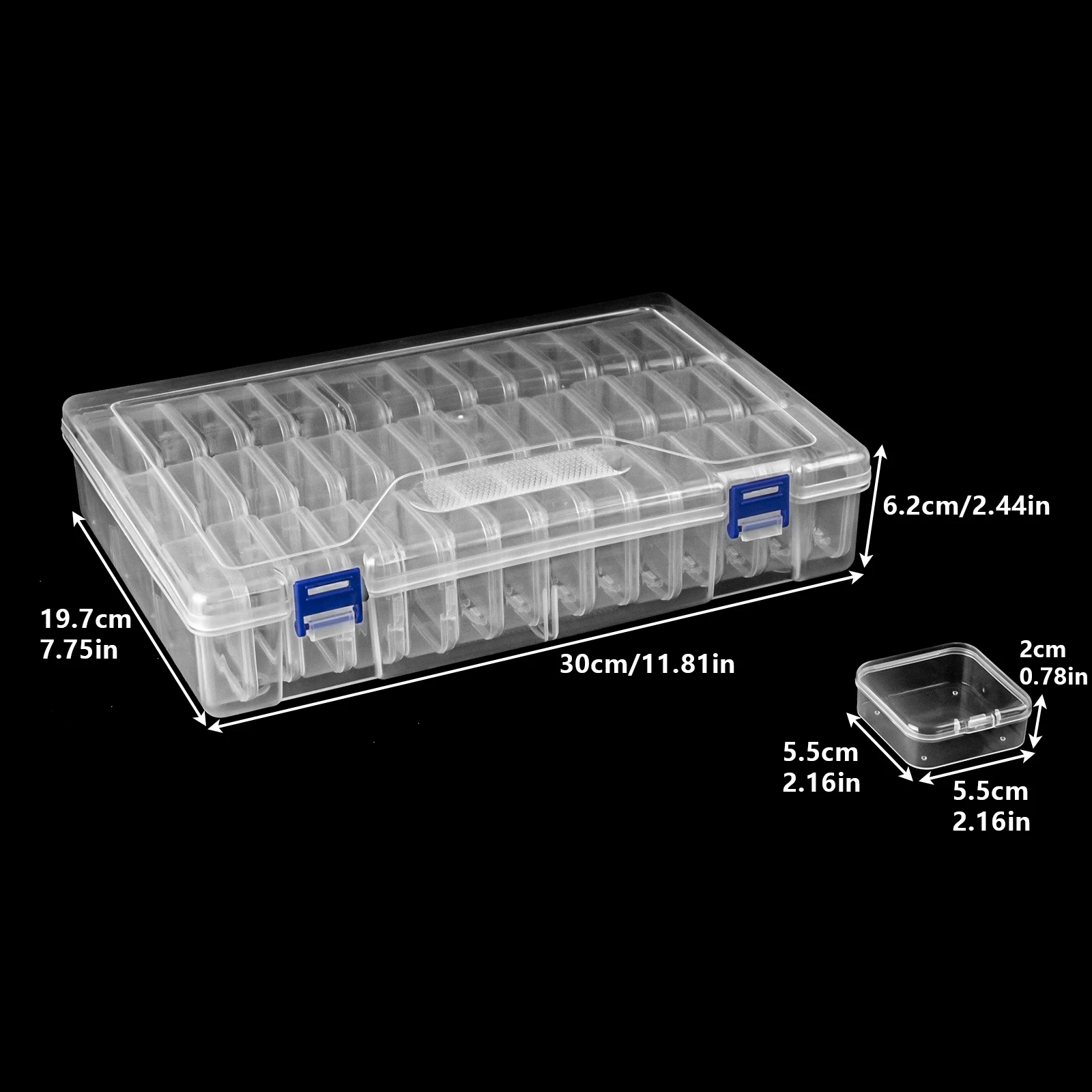 1 Set 42-Grid Small Bead Organizer Portable Bead Storage Containers for Diamond Painting Stone Beads Craft Supplies Gift Set