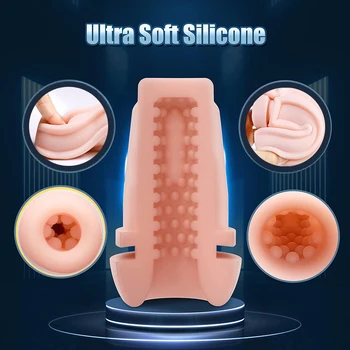 Automatic Male Masturbator Electric Vagina Real Pussy Pocket Adult Oral Blowjob Masturbators Eriotic Voice Sex Toys for Men 3