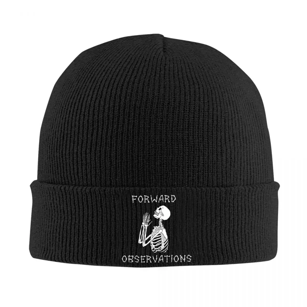 

Fog Praying Skeleton Knit Hat Beanies Autumn Winter Hats Warm Color Forward Observations Group Caps Men Women