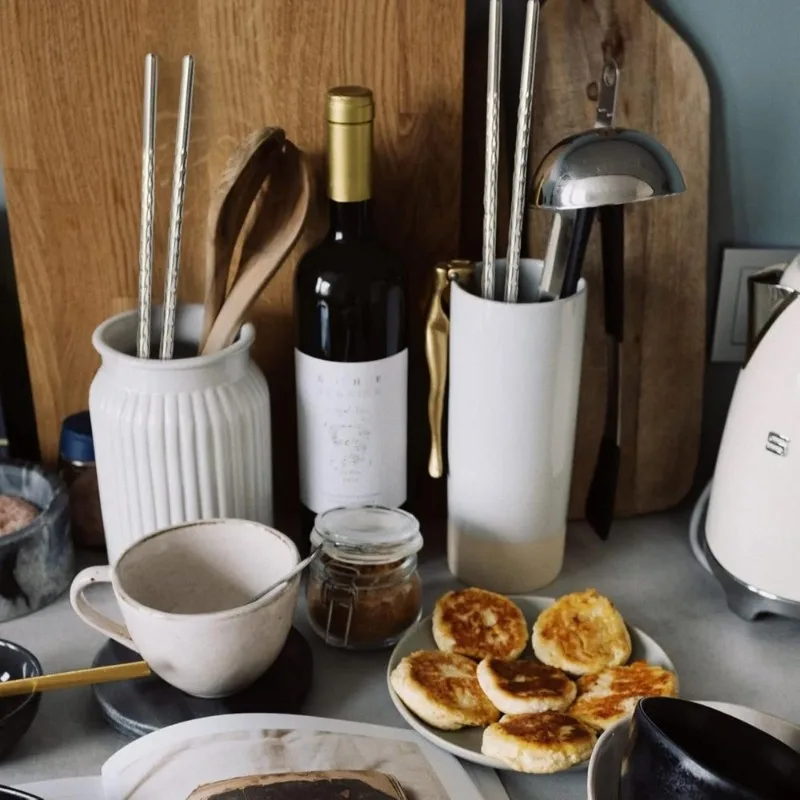 Hot Pot Chopsticks Extra Long Stainless Steel Design for Cooking Frying Stirring Noodles Heat-Resistant Reusable Non-Slip Grip