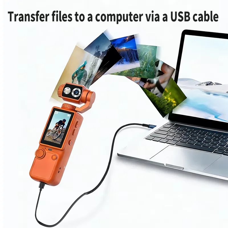 Caméra Action 360° 4K Noir/Orange/Blanc 32GB ou sans Carte