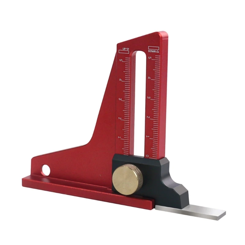 

Woodworking Depth Measuring Device Aluminum Height Meter Depth Measuring Tool Accurate Measurement Tool Hand Height Rule