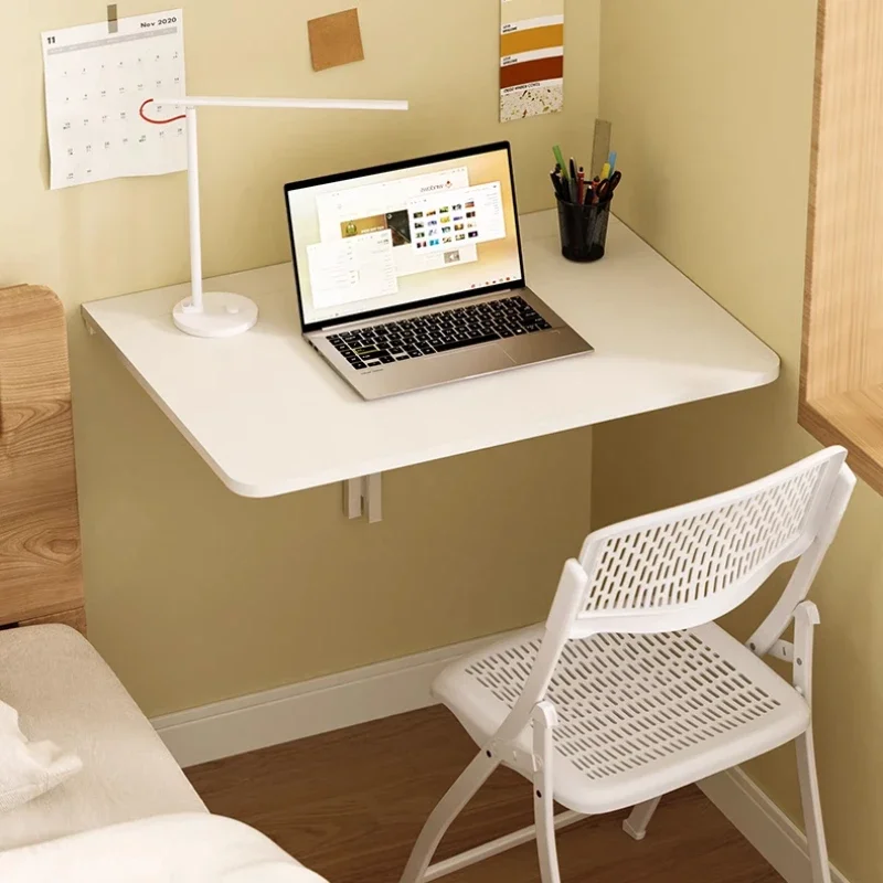 Space-saving Wall-mounted Folding Computer Desk Multi-functional Wall Storage Rack Small Family Kitchen Living Room Dining Table