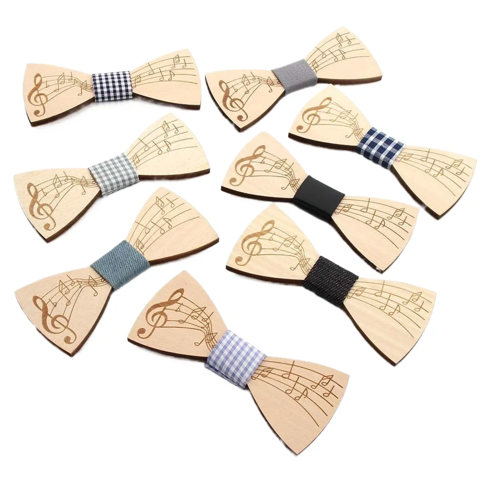 Bow Tie Vintage Wooden Bow Tie For Men Hollow Out Carved Retro Wooden Neck Ties Adjustable Strap Wood Elegant Bowtie Gravata Corbatas