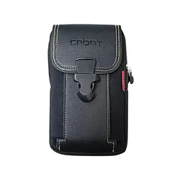 Men's Tactical Belt Pouch Phone Holster - Compact Waist Bag & Card Holder (Black Style 1)