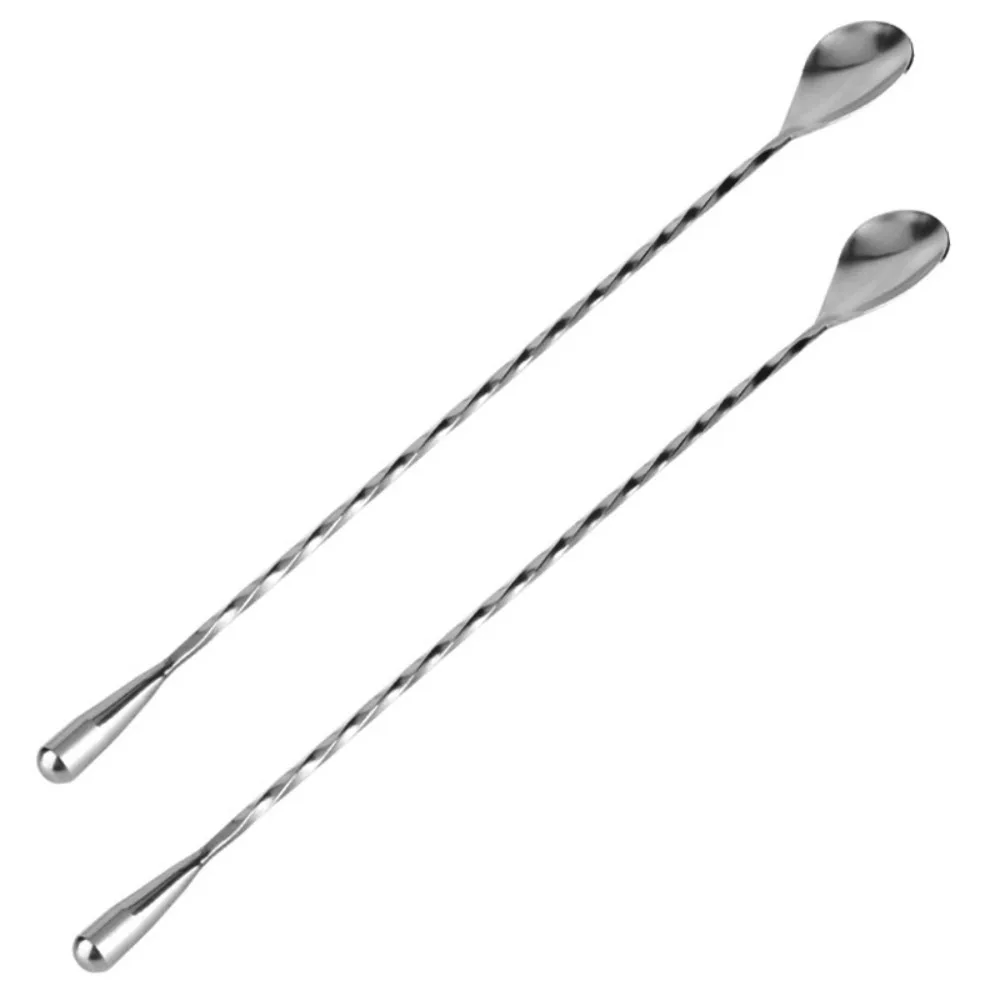 30.5cm (12Inches) Stainless Steel Cocktail Spoon Mixing Spoon, Spiral Pattern Bar Cocktail Shaker Spoon