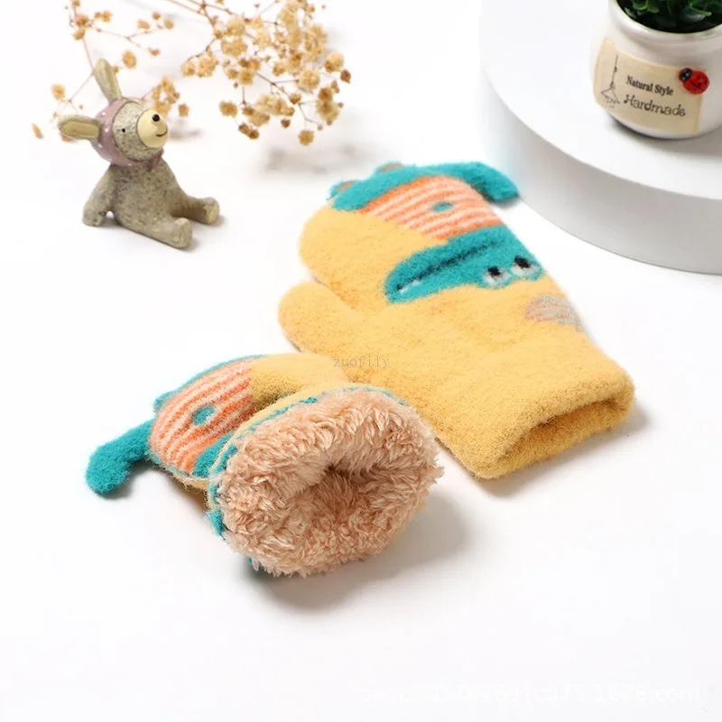 EBOOT Kids Gloves Full Fingers Knitted Gloves Warm Mitten Winter Favor For Little Boys And Girls(Bright Color,1-3 Years - View #4