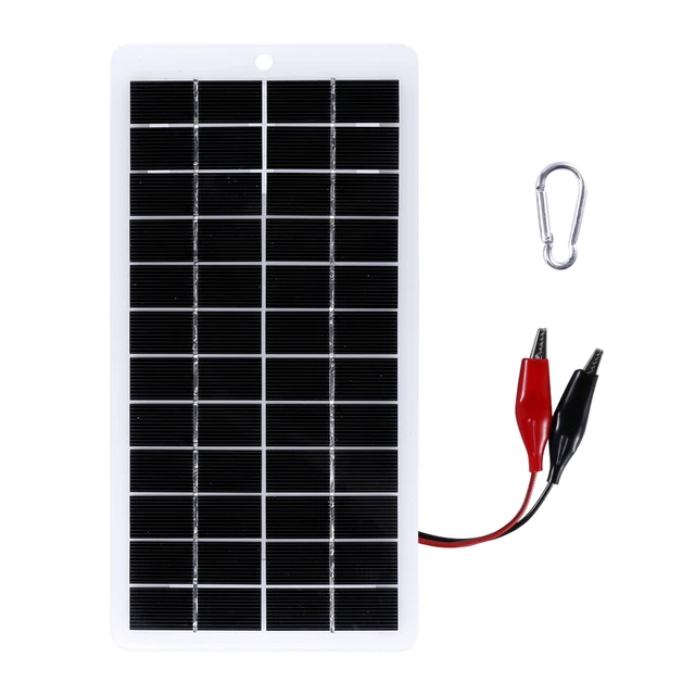 Solar Panel 10W 12V Outdoor Waterproof Solar Cell DIY Polysilicon Epoxy Panels 270x150MM for 9-12V Battery Charging for Camping 2