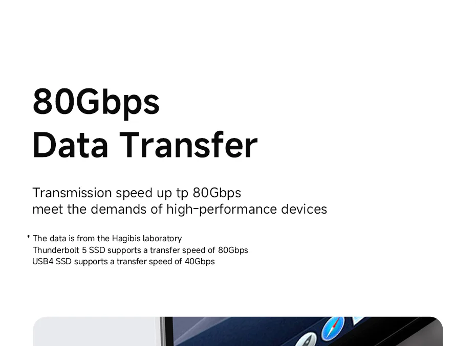 Hagibis USB-C Male to Male Adapter 80Gbps High-Speed