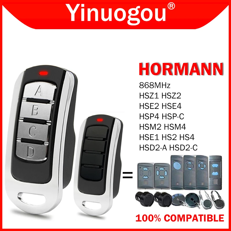 

HORMANN 868MHz HSM2 HSM4 HSE2 HSE4 HS1 HS2 HS4 HSZ1 HSZ2 HSP4 HSP4-C HSD2-A HSD2-C Garage Door Remote Control Duplicator Opener