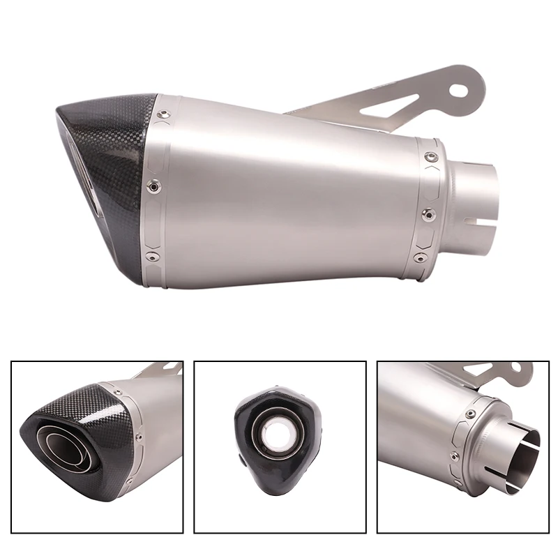 For BMW S1000RR S1000R 2010 - 2016 60mm Motorcycle Exhaust Escape Motorcross Carbon Fiber Muffler DB Killer Modified Link Pipe - Image 5