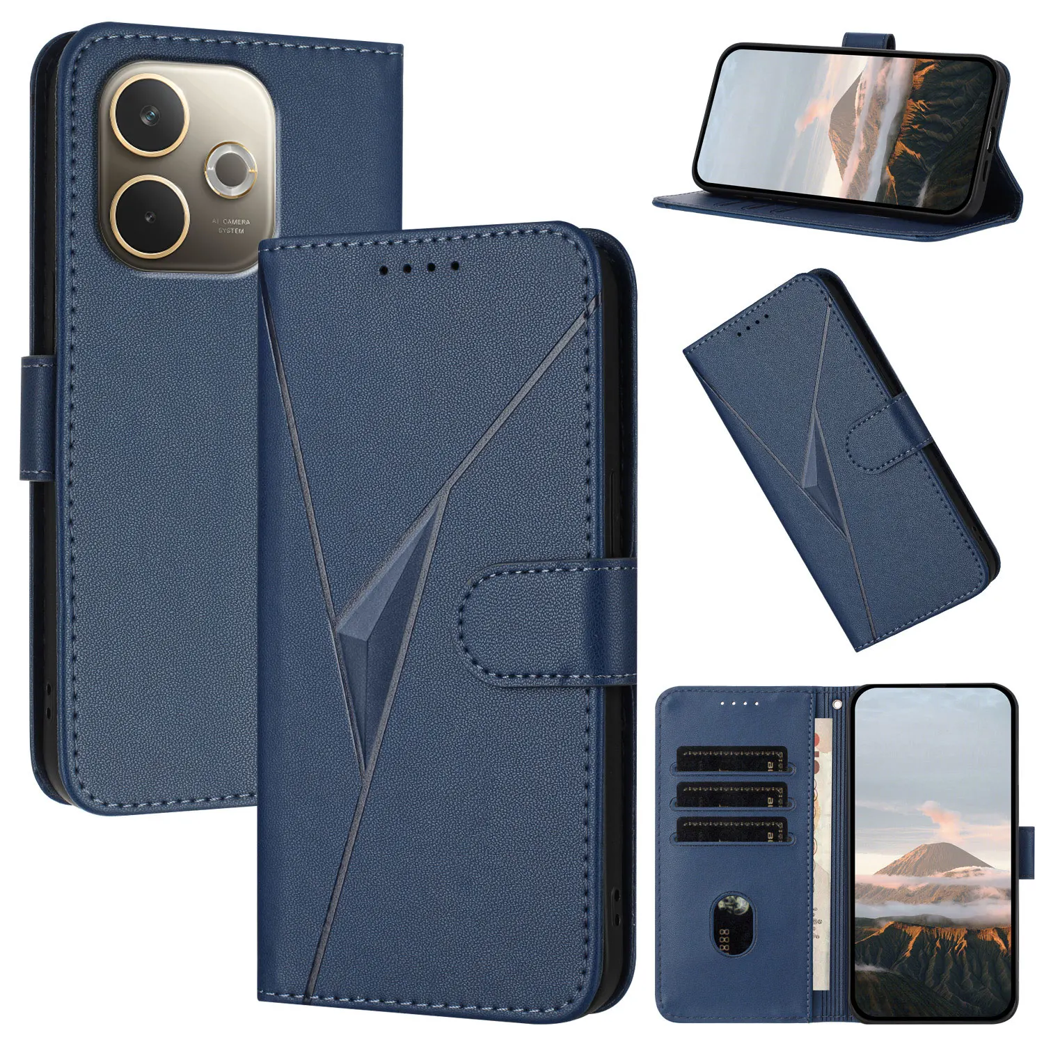 Premium Flip Wallet Leather Phone Case with Card Slots Holder Cover