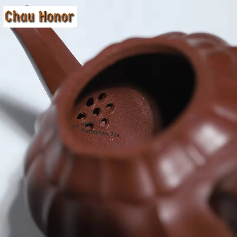 260ml Authentic Yixing Purple Clay Teapots Handmade Water Chestnut Tea Pot Raw Ore Mud Beauty Kettle Chinese Zisha Tea Set Gifts