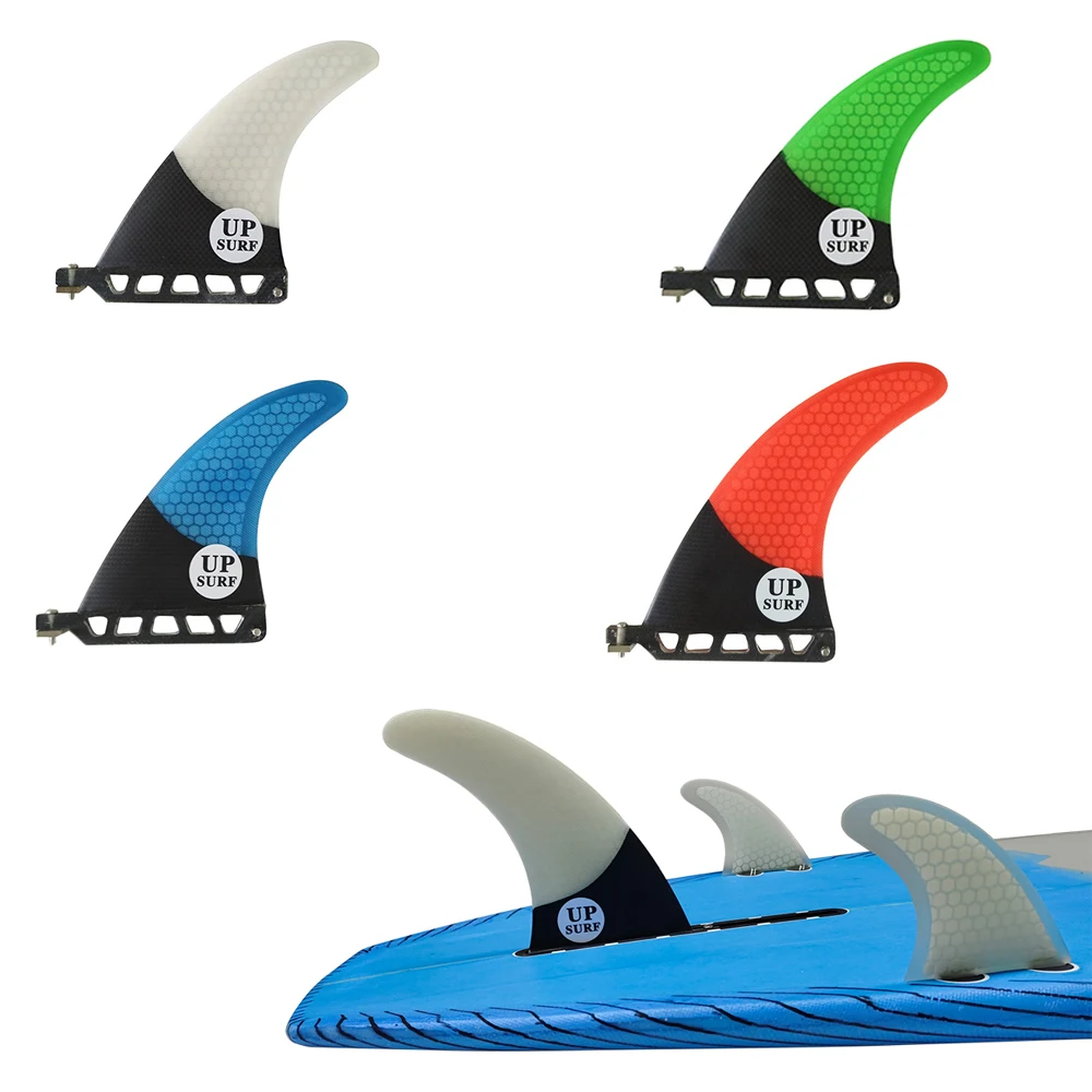 

Surfboard Single Fin UPSURF Logo Central Fin Blue Color Fibreglass 6"Fins SUP Board Quilhas Fins
