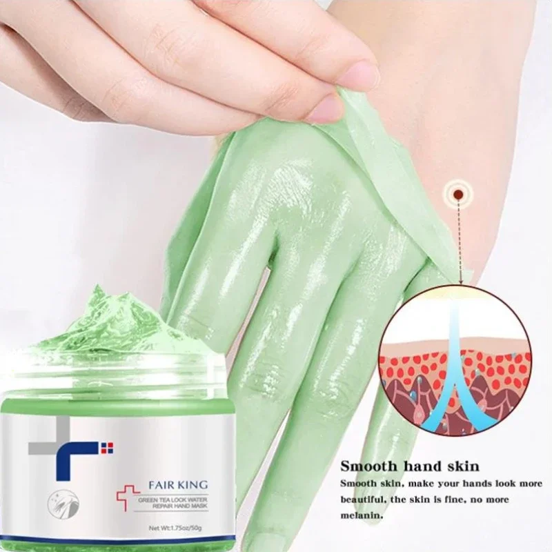 

Green Tea Hand Mask Moisturizing Wax Hand Mask Repair Exfoliating Callus Film Anti-Aging Skin Hand Film Whitening Skin Care 50g