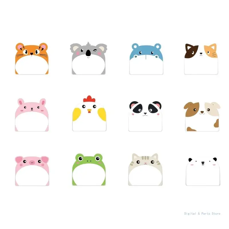 

M17F 12 шт./компл. липкий блокнот для заметок с изображением панд с милыми животными для офиса