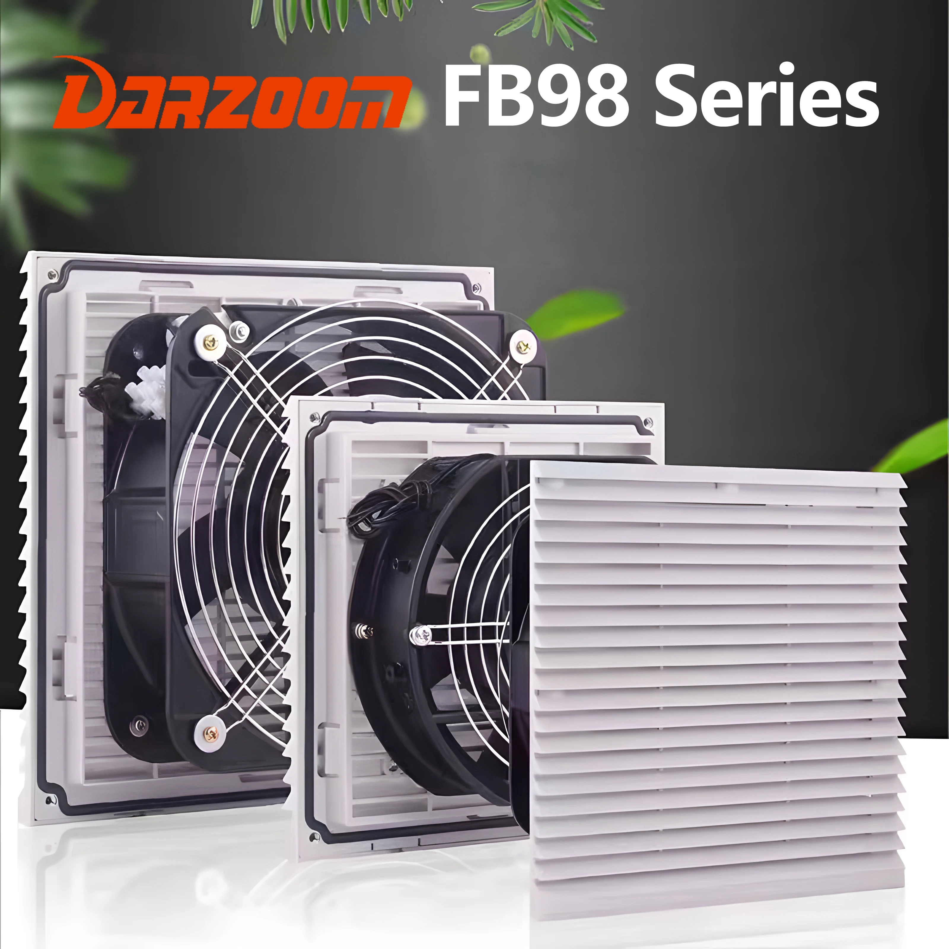 Ventilador Axial para Gabinete Eléctrico - ZL803, Juego de Filtro de Ventilación y Cubierta Protectora de Refrigeración para Rejilla de Caja de Distribución
