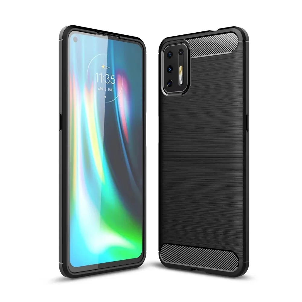 Luxury Calfskin Leather ShockProof Hard Back Cover Case for Motorola Moto G9 Plus