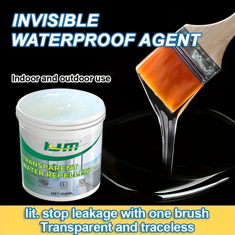 Super Invisible Transparent Waterproof Sealant, Nano Leak-Proof Coating, Crystal Clear Sealing Glue -Once solution the recurring 3